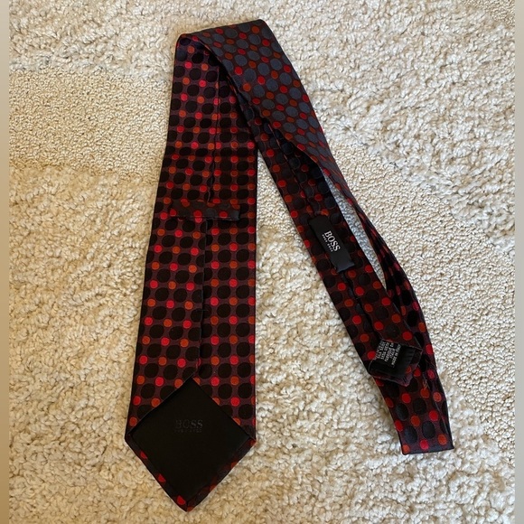 Boss Red and black neck tie polkadots - Picture 4 of 8